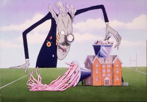 Gerald Anthony Scarfe. Animacija iš Pink Floyd filmo „Siena“ („The Wall”). 1982